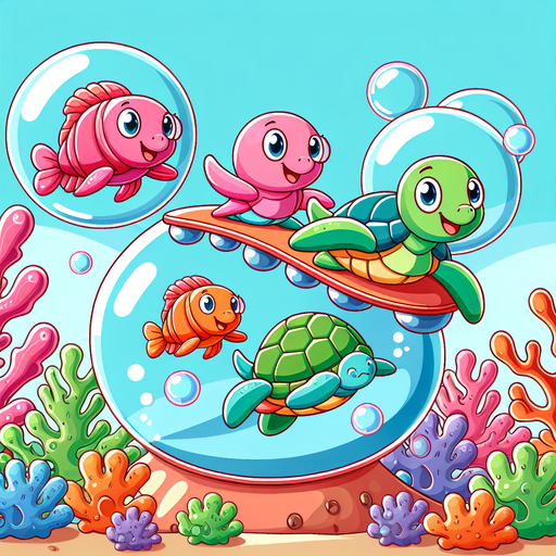 Undersea Bubble Ride Paint By Diamonds Kits