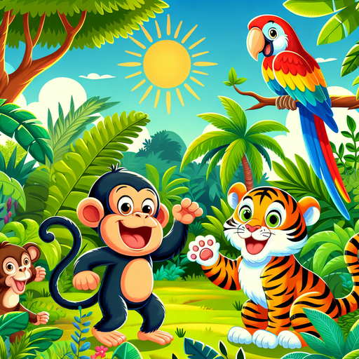 Cuddly Jungle Friends Paint By Diamonds
