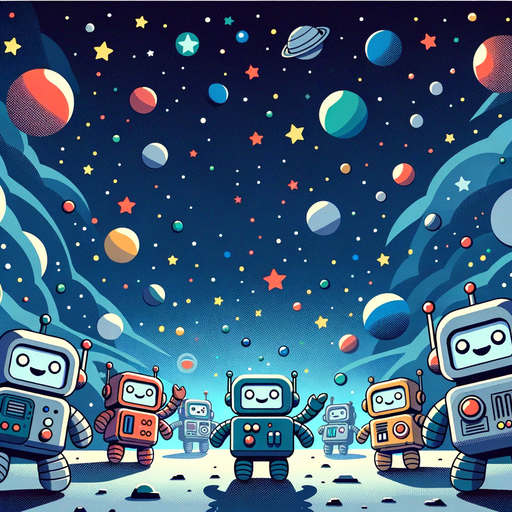 Robots In Space Paint By Diamonds Kits