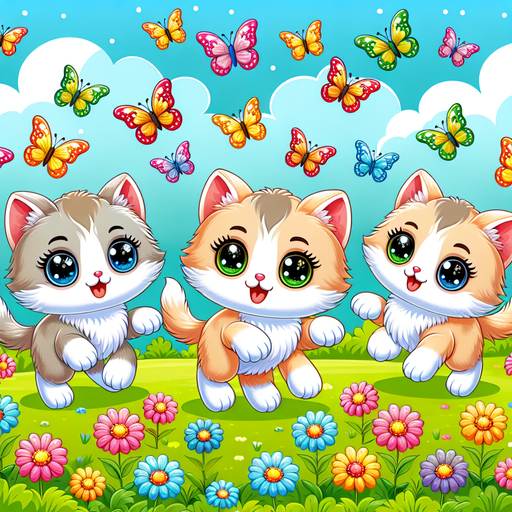 Adorable Kittens Playing Paint By Color
