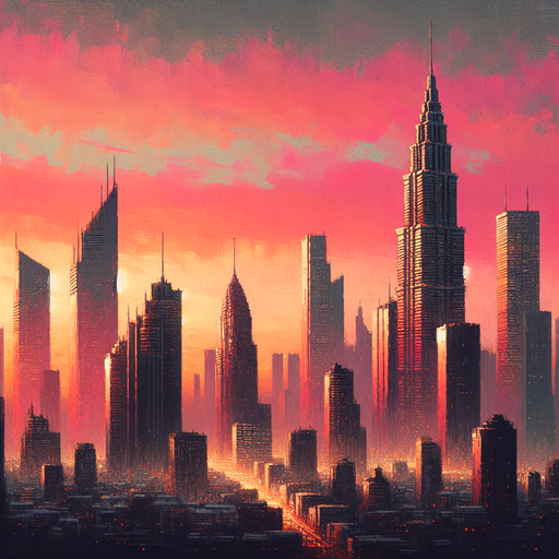 Urban Skyline Majesty Paint By Diamond