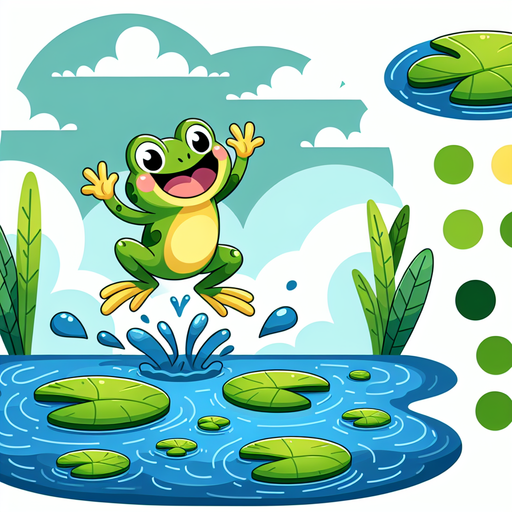 Bouncing Frog Lily Pad Paint By Color