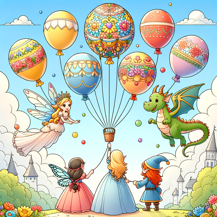 Floating Fairy Tale Balloons Paint By Diamond