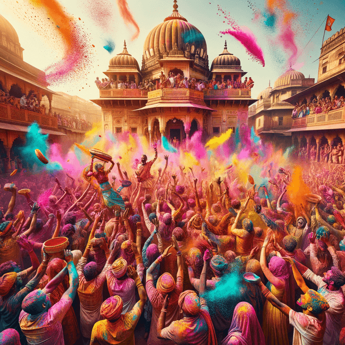 Holi Festival - Vrindavan Paint By Diamonds