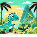 Friendly Dinosaur Explorer Diamond Painting