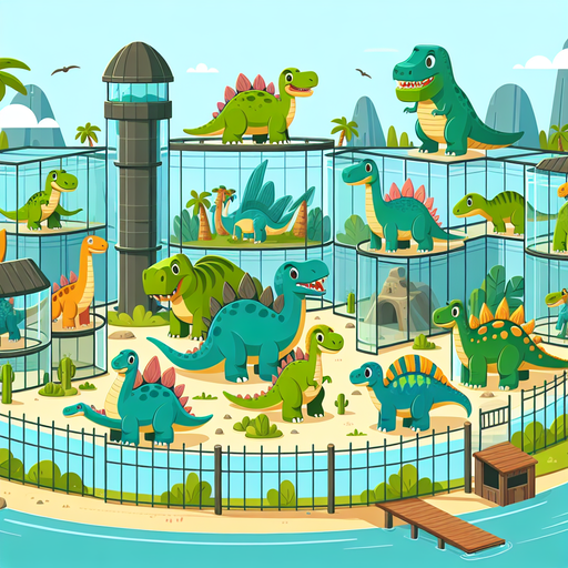 Dinosaur Park Expedition Painting Diamond Kit