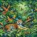 Wild Jungle Safari Painting Diamond Kit