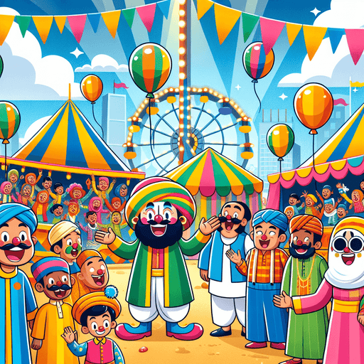 Cheerful Carnival Fun Paint By Diamonds Art