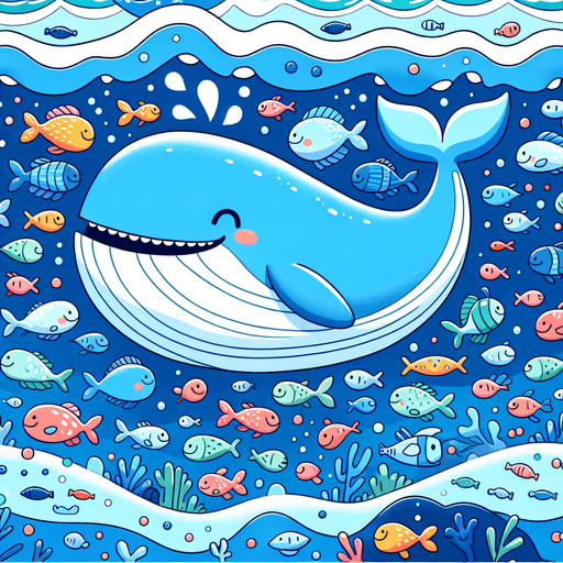 Charming Whale Paint By Color