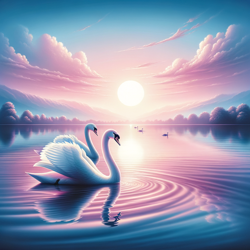 Elegant Swan Lake Paint By Color