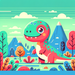 Adventurous Dinosaur Painting By Diamonds Kit