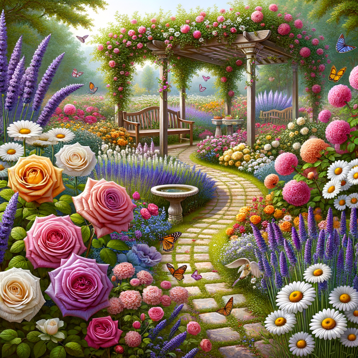 Enchanted Garden Pathway 5D DIY Paint By Diamond Kit