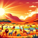 Sunlit Savannah Safari Paint By Diamonds