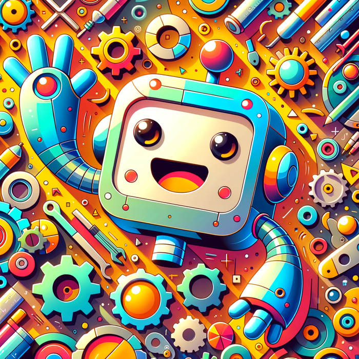 Cheerful Robot Painting By Diamonds Kit