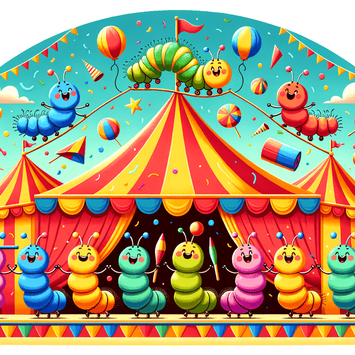 Cute Caterpillar Circus Paint By Diamonds Kits