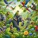 Cheerful Jungle Safari Diamonded Painting Kits