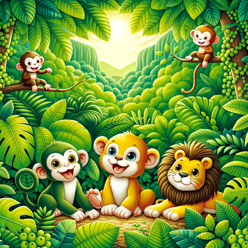 Adorable Jungle Friends Diamond Painting