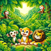 Adorable Jungle Friends Diamond Painting