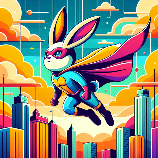 Superhero Rabbit's Rescue Mission Paint By Color