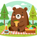 Friendly Bear Picnic Diamond Painting