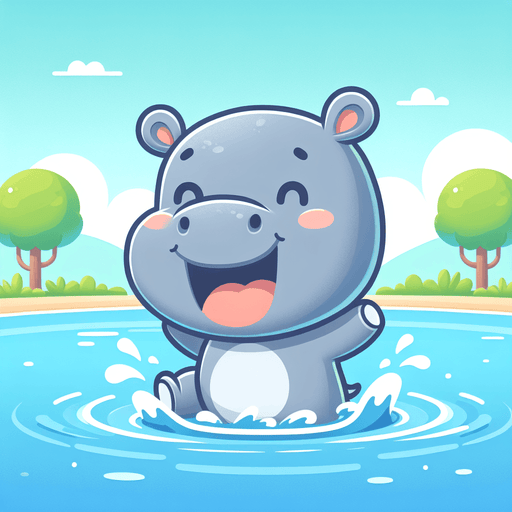 Happy Hippo Lagoon Diamonded Painting Kits