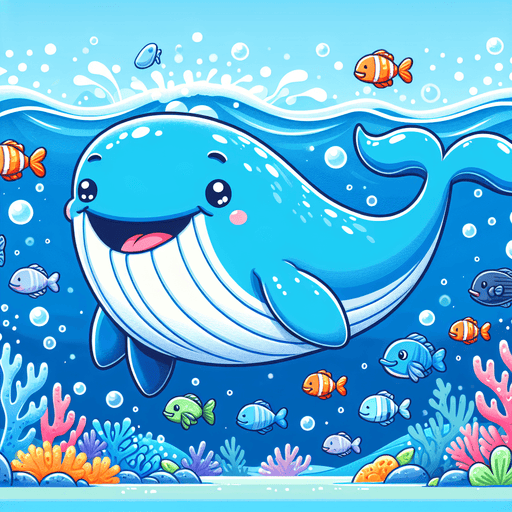 Gigantic Friendly Whale Paint By Diamonds Art