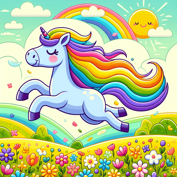 Bright Rainbow Unicorn Paint By Diamonds Art
