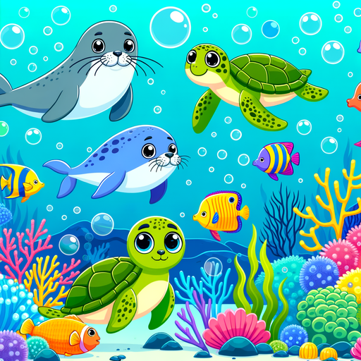 Bubbly Sea Life Paint By Diamonds Kits