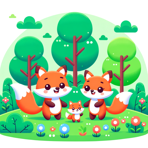 Frolicsome Fox Family DIY Paint By Diamonds