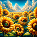 Bright Sunflower Fields Paint By Diamonds Kits