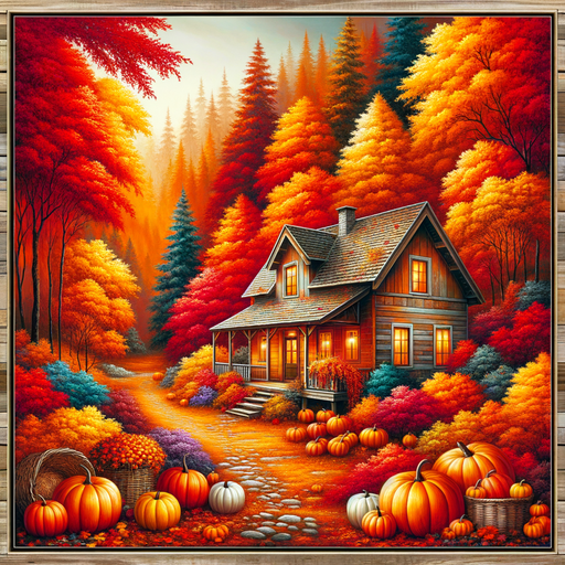 Cozy Autumn Retreat Paint By Diamonds Art