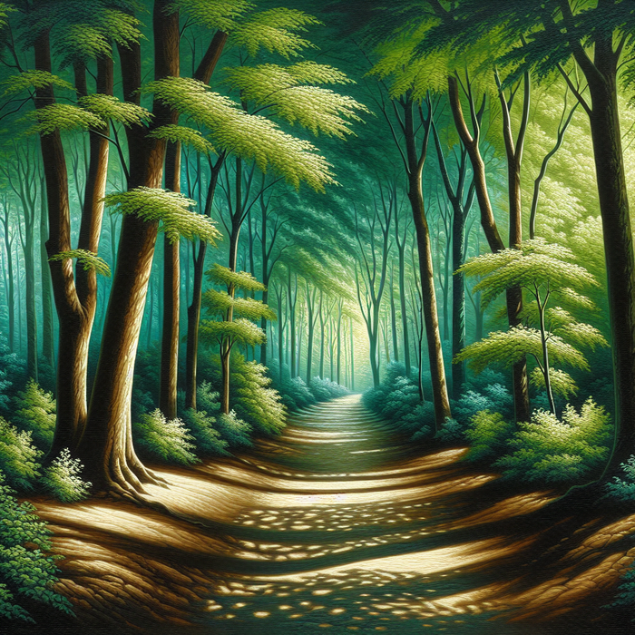 Serene Forest Trail Painting Diamond Kit