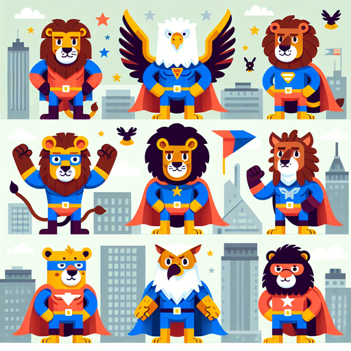 Superhero Animal League Paint By Diamonds Kits