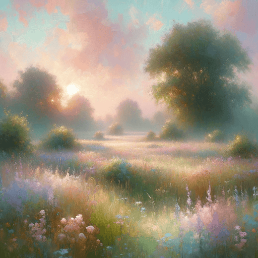 Pastel Meadow Morning Paint By Color