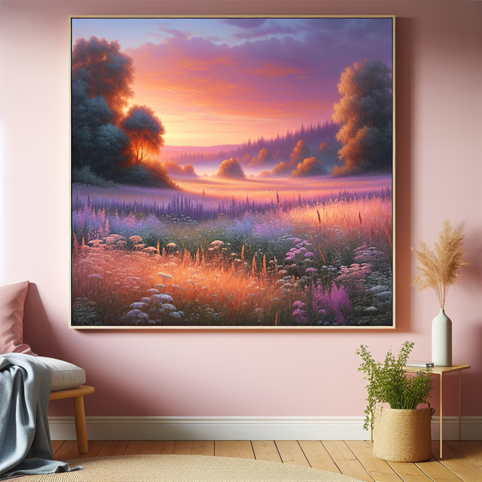 Serene Meadow Sunset Paint By Color