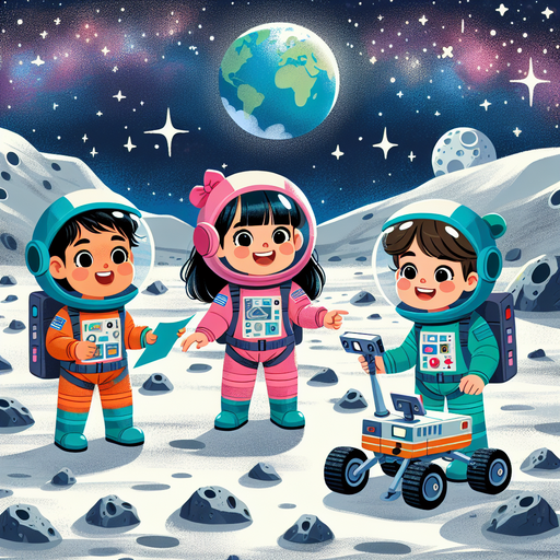 Adventure On The Moon Painting Diamond Kit