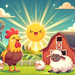 Farmyard Sunrise Spectacle DIY Paint By Diamonds