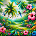 Whimsical Tropical Paradise DIY Paint By Diamonds