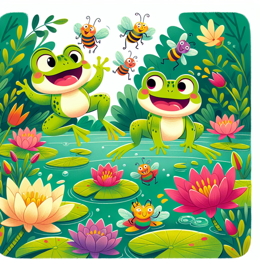 Funky Frog Friends Paint By Color