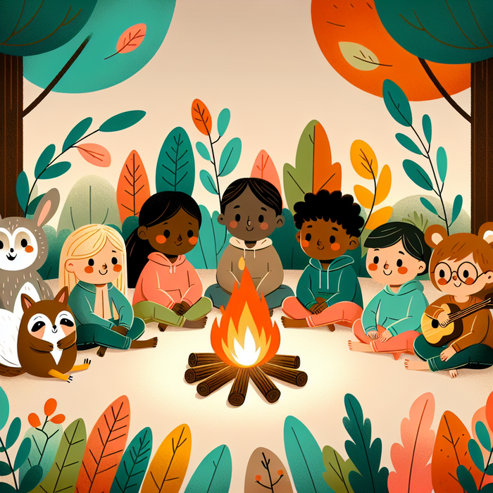 Cozy Campfire In The Woods Paint By Diamonds Art