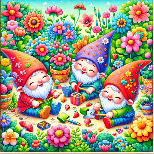 Delightful Garden Gnomes Diamonded Painting Kits