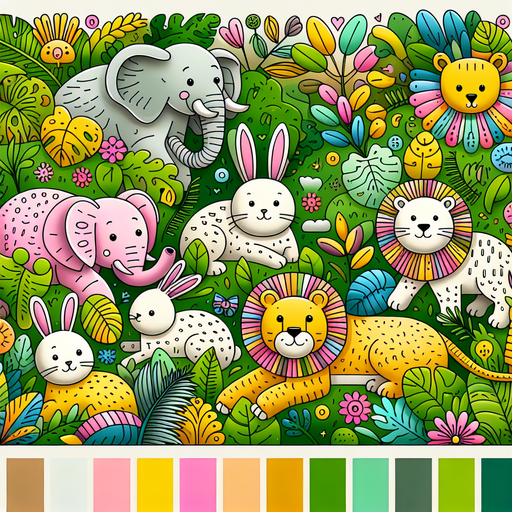 Adorable Animal Kingdom Painting By Diamonds Kit