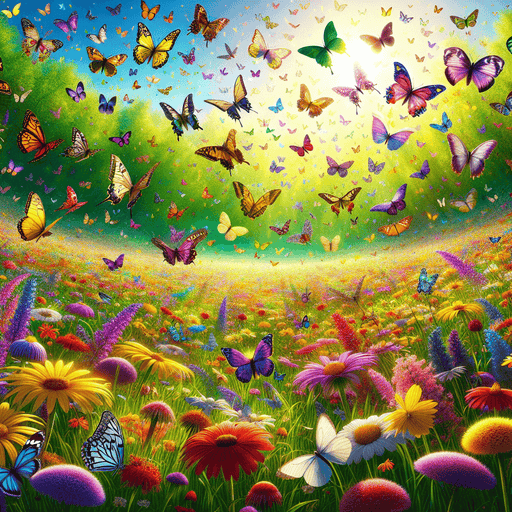 Charming Butterfly Meadow Diamonded Painting Kits