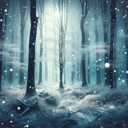 Mystical Snowy Woodland Painting Diamond Kit