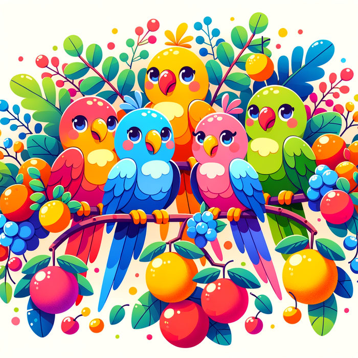 Playful Parrot Party Paint By Diamond