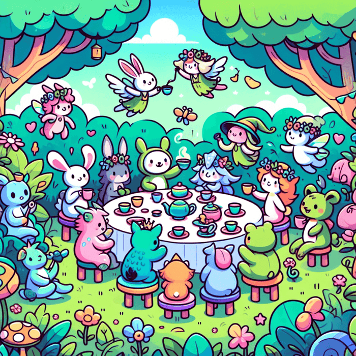 Garden Tea Party Paint By Diamonds Art