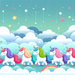 Dreamland Unicorn Parade Painting Diamond Kit