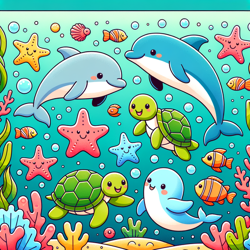 Joyous Sea Creatures Paint By Diamond