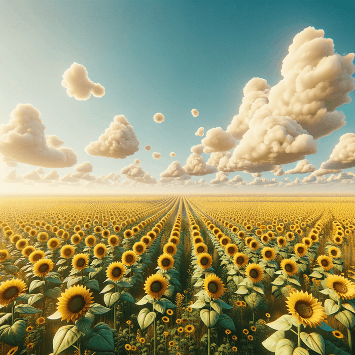 Golden Sunflower Field Diamond Painting