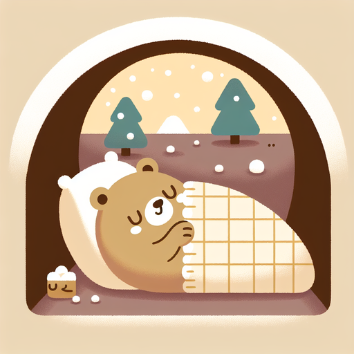 Cozy Bear's Winter Nap Diamond Painting